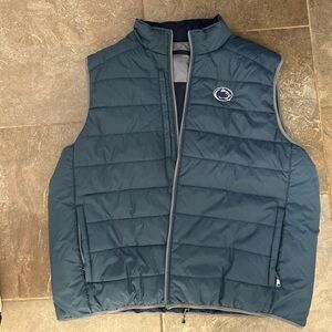 Vantage Reversible Penn State Vest XXL, Navy, Zipper Pockets, EUC